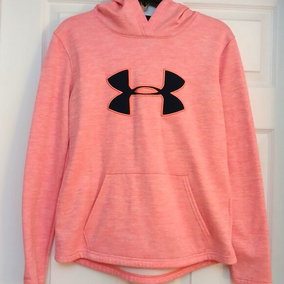 Under Armour Sweaters - Under Armour Pink Sweatshirt with hood long Sleeve Size XS